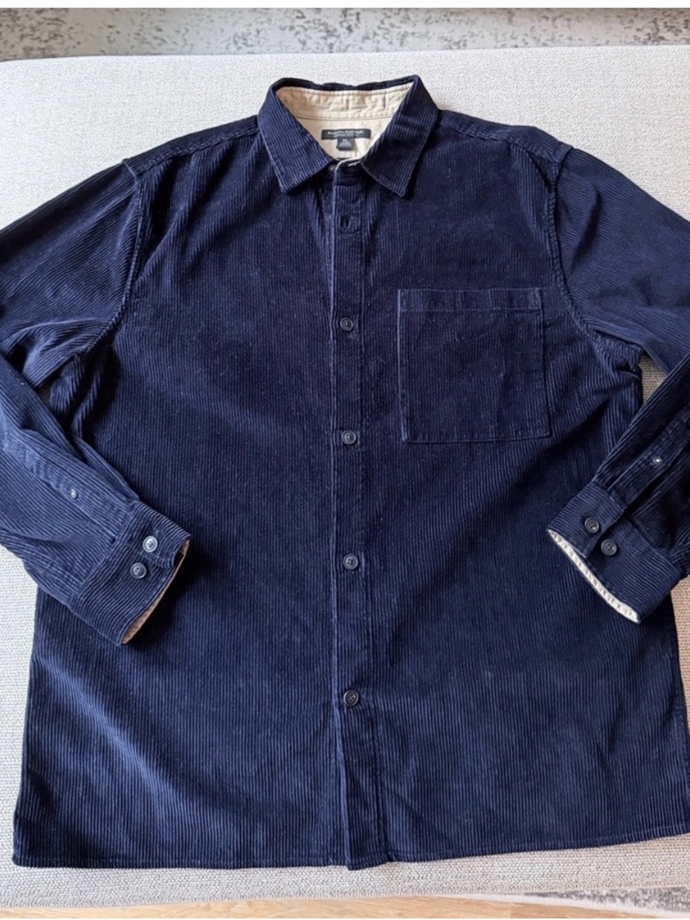 Banana Republic Navy Corduroy Button-Down Shirt